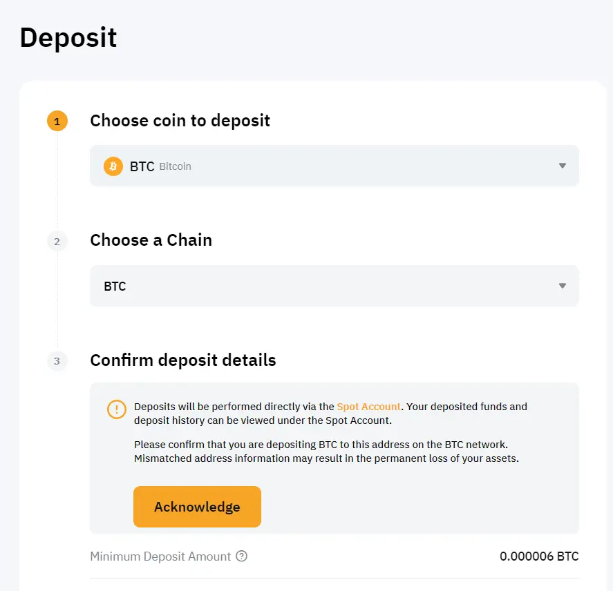 deposit on bybit