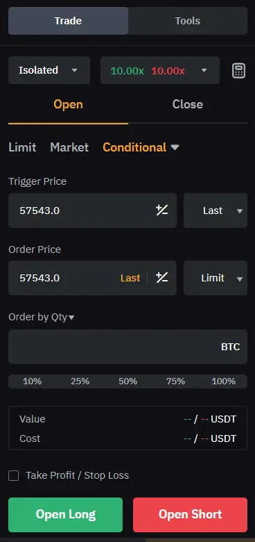 short sell bybit